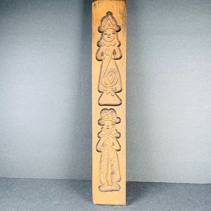 VTG Antique German Dutch Wooden Springerle Speculaas Wood Cookie Mold Board Hand